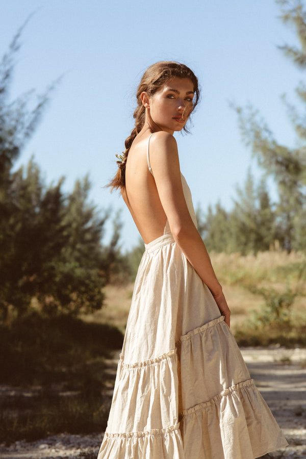 Low back High Low Summer Dress